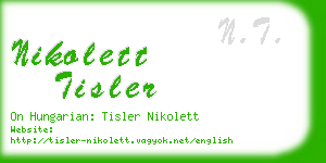 nikolett tisler business card